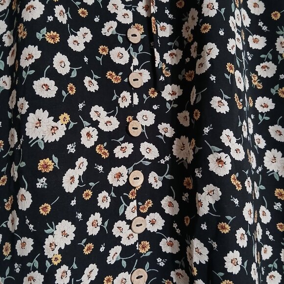 Black floral maxi skirt xl - Picture 3 of 10